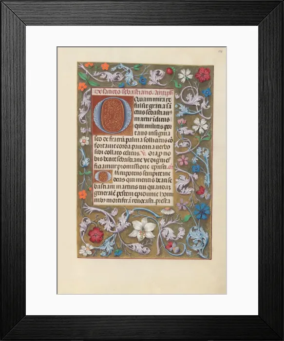 Framed Print : Hours of Queen Isabella the Catholic, Queen of Spain: Fol. 178r, c. 1500. Creator Framed Print : Hours of Queen Isabella the Catholic, Queen of Spain: Fol. 178r, c. 1500. Creator