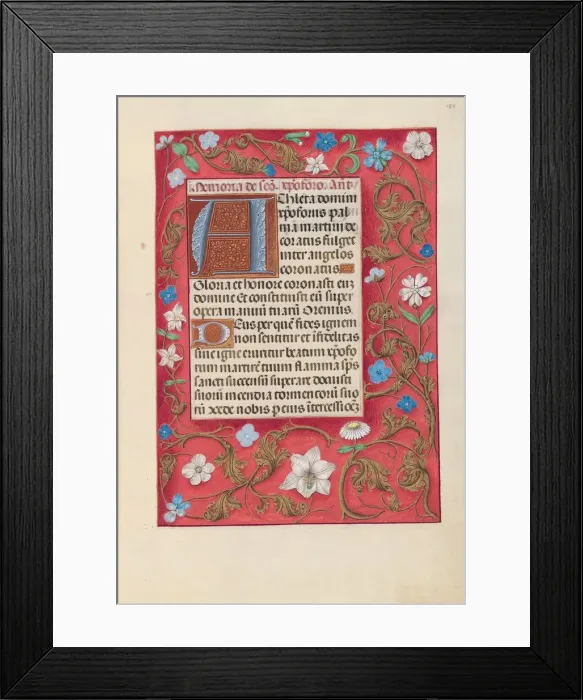 Framed Print : Hours of Queen Isabella the Catholic, Queen of Spain: Fol. 180r, c. 1500. Creator