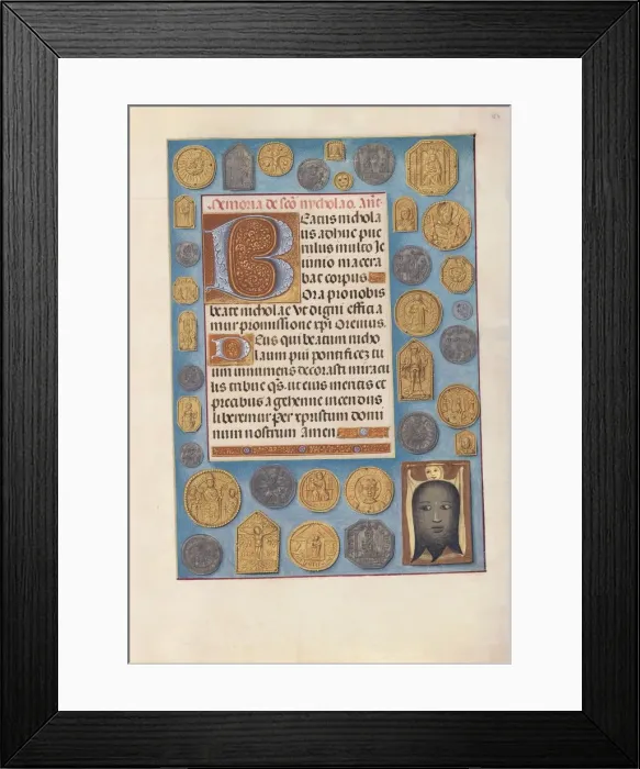 Framed Print : Hours of Queen Isabella the Catholic, Queen of Spain: Fol. 184r, c. 1500. Creator Framed Print : Hours of Queen Isabella the Catholic, Queen of Spain: Fol. 184r, c. 1500. Creator
