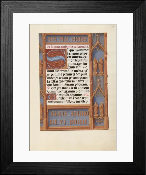 Framed Print : Hours of Queen Isabella the Catholic, Queen of Spain: Fol. 188r, c. 1500. Creator Framed Print : Hours of Queen Isabella the Catholic, Queen of Spain: Fol. 188r, c. 1500. Creator