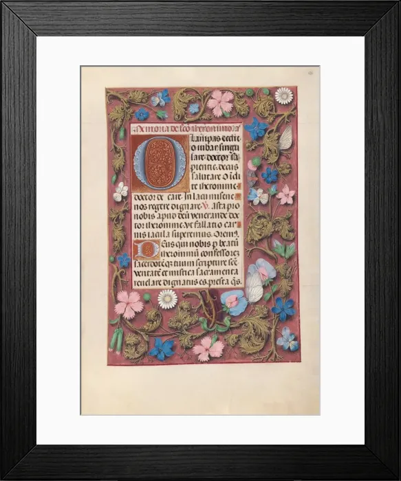 Framed Print : Hours of Queen Isabella the Catholic, Queen of Spain: Fol. 186r, c. 1500. Creator Framed Print : Hours of Queen Isabella the Catholic, Queen of Spain: Fol. 186r, c. 1500. Creator