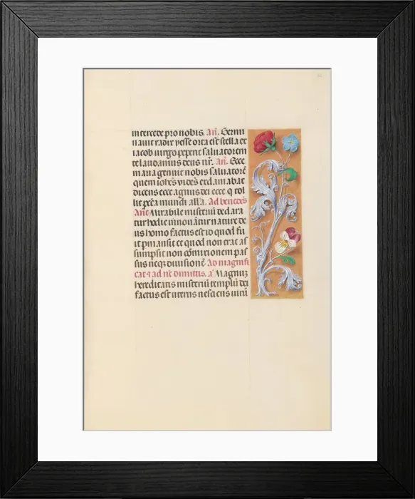 Framed Print : Hours of Queen Isabella the Catholic, Queen of Spain: Fol. 166r, c. 1500. Creator