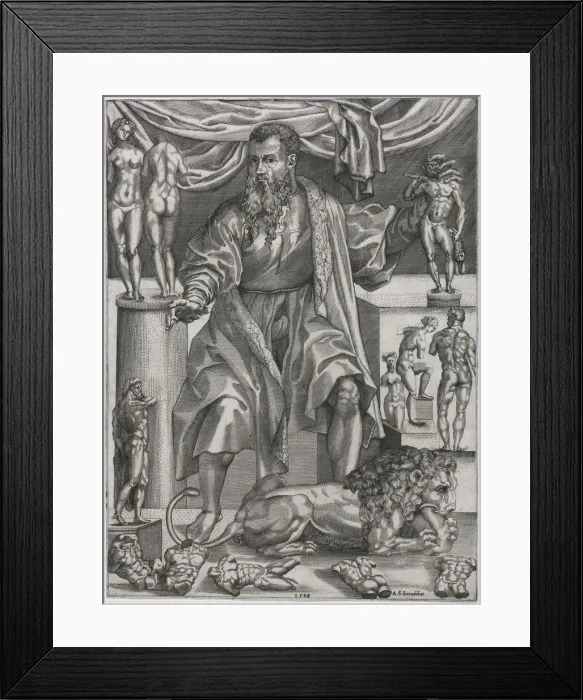 Framed Print : Baccio Bandinelli, 1548. Creator: Nicolo della Casa (French, active 1543-48) Framed Print : Baccio Bandinelli, 1548. Creator: Nicolo della Casa (French, active 1543-48)