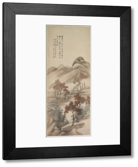 Framed Print : Autumn Landscape, 1644-1911. Creator: Yang Borun (Chinese, 1837-1911) Framed Print : Autumn Landscape, 1644-1911. Creator: Yang Borun (Chinese, 1837-1911)