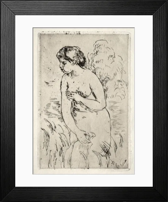 Framed Print : Baigneuse debout, a mi-jambes. Creator: Pierre-Auguste Renoir (French, 1841-1919) Framed Print : Baigneuse debout, a mi-jambes. Creator: Pierre-Auguste Renoir (French, 1841-1919)