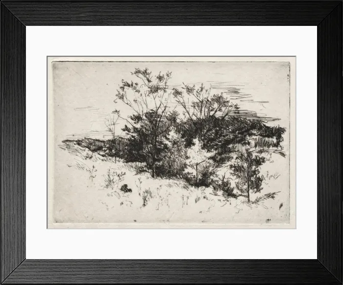 Framed Print : Autumn Landscape, 1879-80. Creator: John Henry Twachtman (American, 1853-1902)