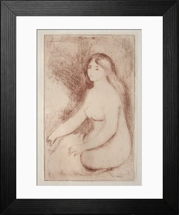 Framed Print : Baigneuse assise, c. 1905. Creator: Pierre-Auguste Renoir (French, 1841-1919) Framed Print : Baigneuse assise, c. 1905. Creator: Pierre-Auguste Renoir (French, 1841-1919)