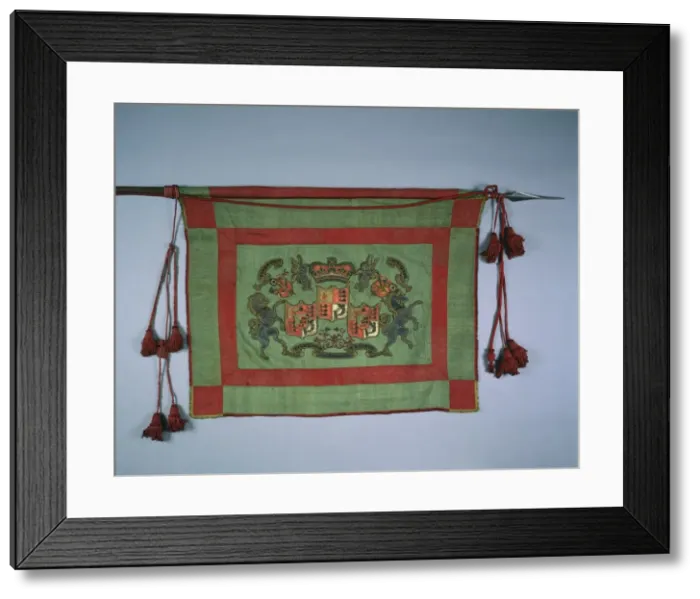 Framed Print : Banner with Royal Coat of Arms of Great Britain, 1700s. Creator: Unknown Framed Print : Banner with Royal Coat of Arms of Great Britain, 1700s. Creator: Unknown