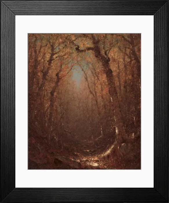 Framed Print : Autumn, a Wood Path, 1876. Creator: Sanford Robinson Gifford (American, 1823-1880) Framed Print : Autumn, a Wood Path, 1876. Creator: Sanford Robinson Gifford (American, 1823-1880)
