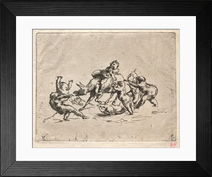 Framed Print : Bacchanal with Children and Donkey. Creator: Jean-Baptiste Carpeaux (French, 1827-1875) Framed Print : Bacchanal with Children and Donkey. Creator: Jean-Baptiste Carpeaux (French, 1827-1875)