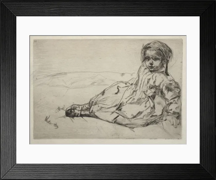 Framed Print : Bibi Valentin, 1859. Creator: James McNeill Whistler (American, 1834-1903) Framed Print : Bibi Valentin, 1859. Creator: James McNeill Whistler (American, 1834-1903)