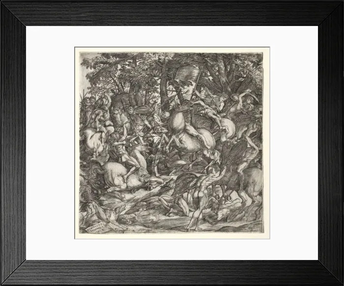 Framed Print : Battle of Naked Men, 1517. Creator: Domenico Campagnola (Italian, 1500-1564) Framed Print : Battle of Naked Men, 1517. Creator: Domenico Campagnola (Italian, 1500-1564)