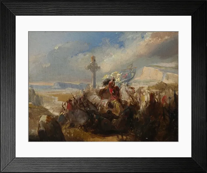 Framed Print : Battle of Poitiers, 25 October 732, 1830s. Creator: Baron Charles de Steuben (French), circle of Framed Print : Battle of Poitiers, 25 October 732, 1830s. Creator: Baron Charles de Steuben (French), circle of