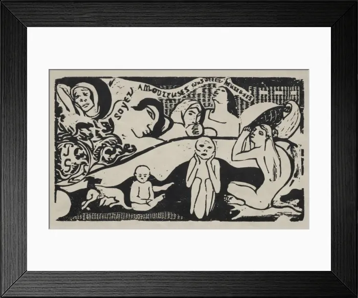 Framed Print : Be in Love and You Will Be Happy. Creator: Paul Gauguin (French, 1848-1903) Framed Print : Be in Love and You Will Be Happy. Creator: Paul Gauguin (French, 1848-1903)