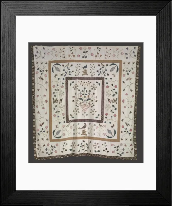Framed Print : Bedspread, c. 1840. Creator: Belinda Ellen Orr Framed Print : Bedspread, c. 1840. Creator: Belinda Ellen Orr