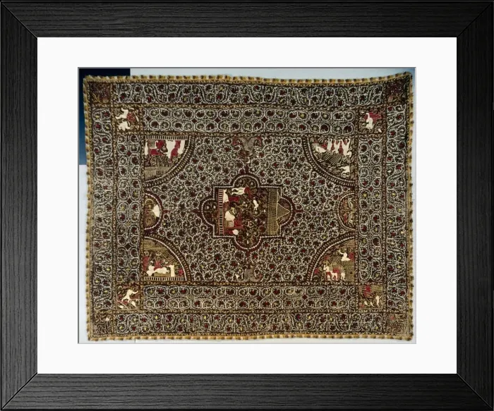Framed Print : Bedspread, 1600s - 1700s. Creator: Unknown Framed Print : Bedspread, 1600s - 1700s. Creator: Unknown