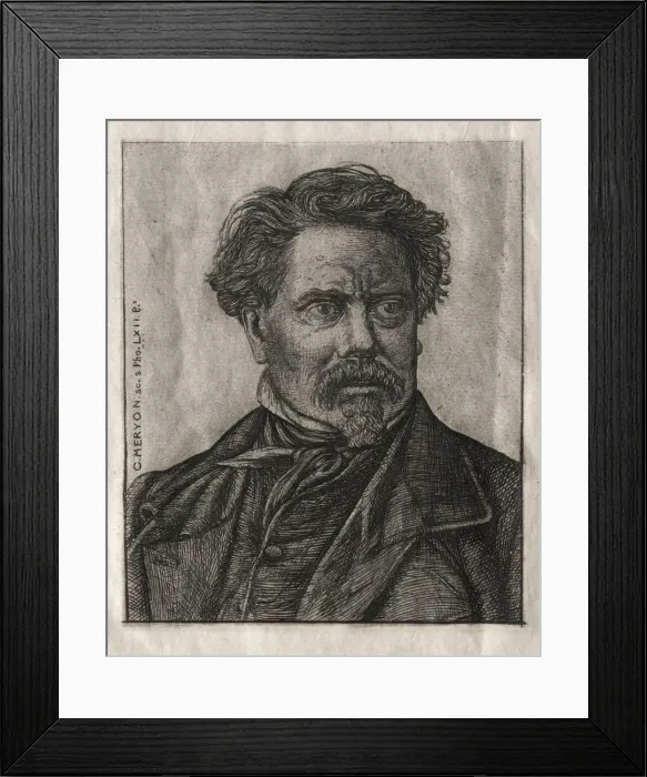 Framed Print : Benjamin Fillon, Man of Letters, 1862. Creator: Charles Meryon (French, 1821-1868) Framed Print : Benjamin Fillon, Man of Letters, 1862. Creator: Charles Meryon (French, 1821-1868)