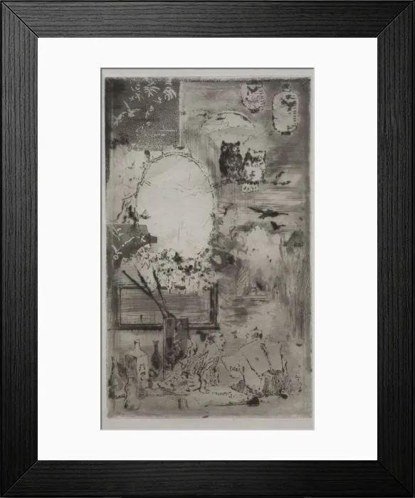 Framed Print : Baptism in the Japanese Style, 1887. Creator: Felix Hilaire Buhot (French, 1847-1898) Framed Print : Baptism in the Japanese Style, 1887. Creator: Felix Hilaire Buhot (French, 1847-1898)