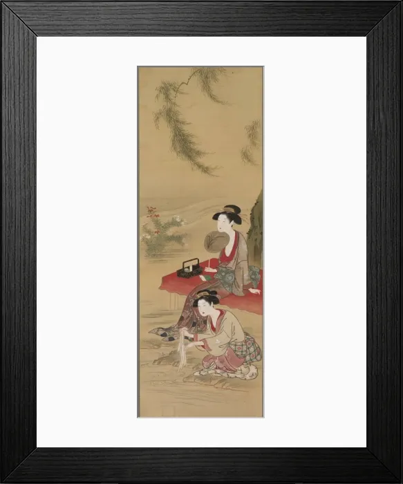 Framed Print : Beneath the Willow, after 1778. Creator: Tsukioka Sessai (Japanese, 1839) Framed Print : Beneath the Willow, after 1778. Creator: Tsukioka Sessai (Japanese, 1839)