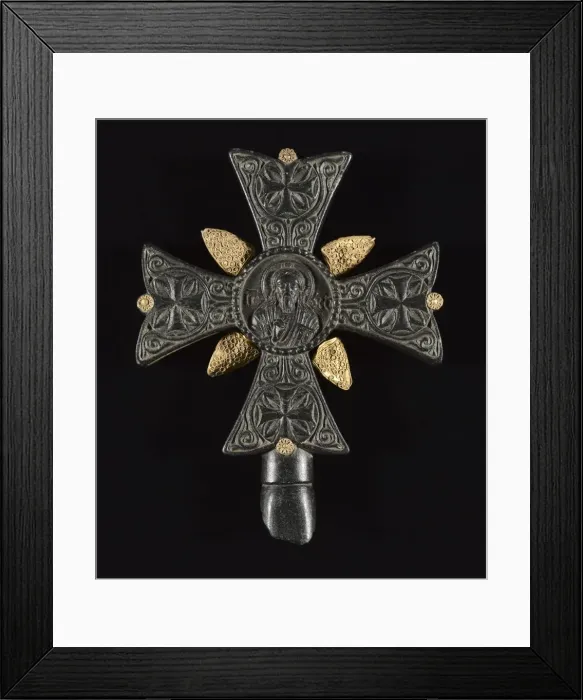 Framed Print : Benediction Cross, 1200s-1400s. Creator: Unknown Framed Print : Benediction Cross, 1200s-1400s. Creator: Unknown
