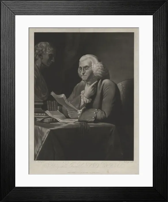 Framed Print : Benjamine Franklin, 1793. Creator: Edward Savage (American, 1761-1817) Framed Print : Benjamine Franklin, 1793. Creator: Edward Savage (American, 1761-1817)