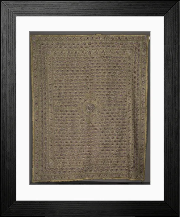 Framed Print : Bed Cover (?), 1800s. Creator: Unknown Framed Print : Bed Cover (?), 1800s. Creator: Unknown