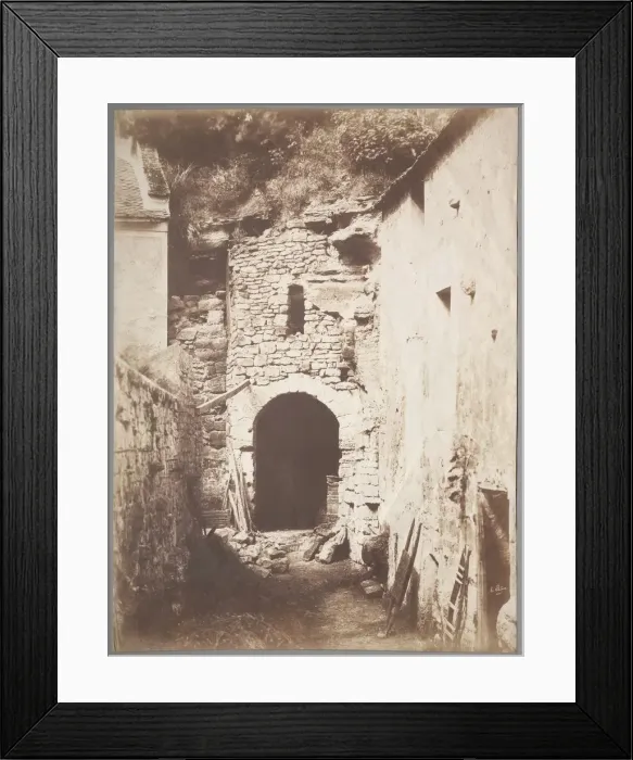 Framed Print : Behind the Troglodyte Farm, c. 1853. Creator: Henri Le Secq (French, 1818-1882) Framed Print : Behind the Troglodyte Farm, c. 1853. Creator: Henri Le Secq (French, 1818-1882)