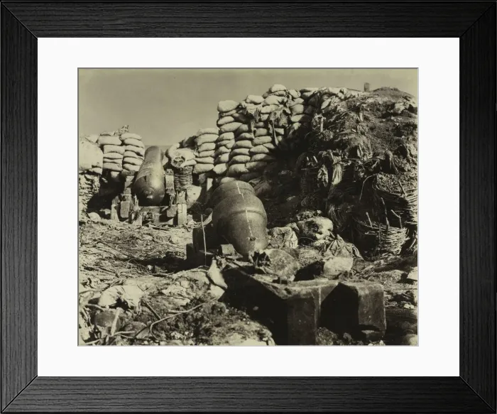Framed Print : Battery, Malakoff, 1855. Creator: Leon-Eugene Mehedin (French, 1828-1905); Col Framed Print : Battery, Malakoff, 1855. Creator: Leon-Eugene Mehedin (French, 1828-1905); Col