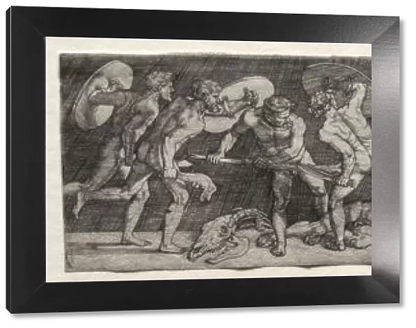 Battle of Naked Men. Creator: Barthel Beham (German, 1502-1540)