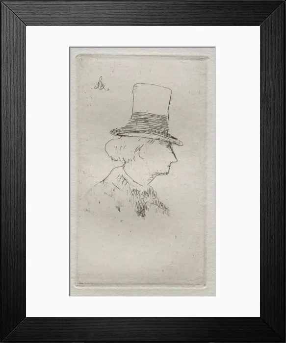 Framed Print : Baudelaire de profil. Creator: Edouard Manet (French, 1832-1883)