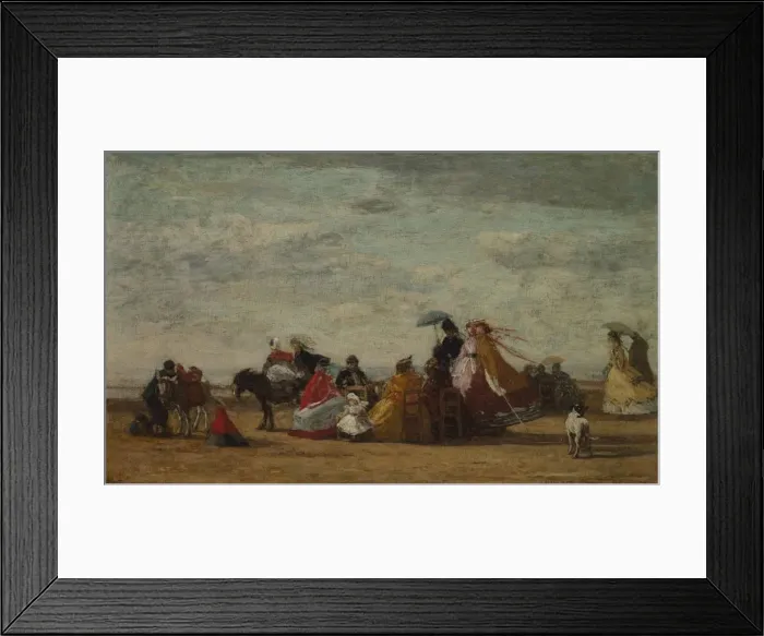 Framed Print : Beach Scene, c. 1865-1867. Creator: Eugene Boudin (French, 1824-1898) Framed Print : Beach Scene, c. 1865-1867. Creator: Eugene Boudin (French, 1824-1898)