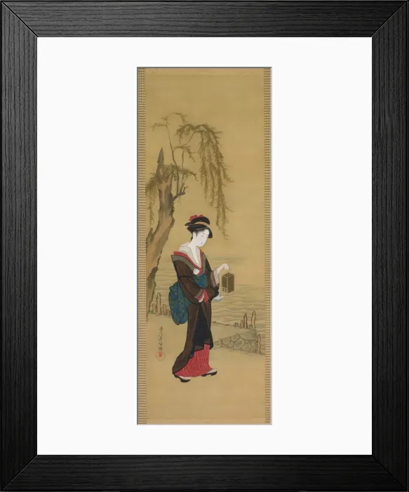 Framed Print : Beauty with Fireflies, early 1800s. Creator: Unknown Framed Print : Beauty with Fireflies, early 1800s. Creator: Unknown