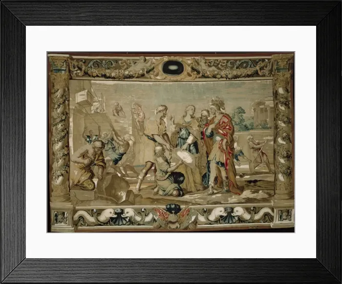 Framed Print : Dido shows Aeneas the plans for the fortifications of Carthage, 1679 Framed Print : Dido shows Aeneas the plans for the fortifications of Carthage, 1679