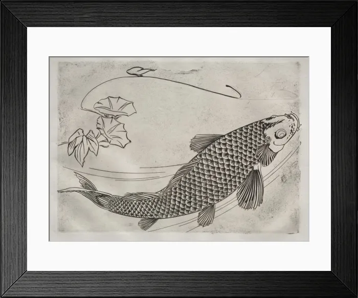 Framed Print : Dinner Service (Rousseau service): Large fish in a Japanese style (no. 19), 1866. Creator