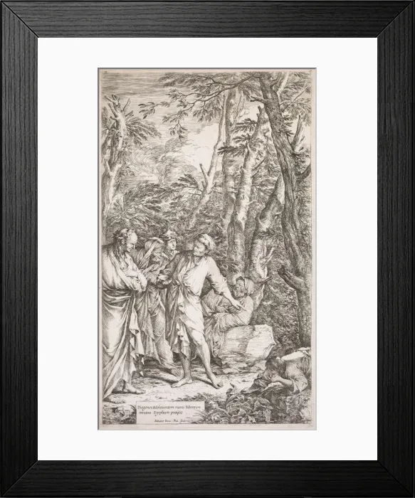 Framed Print : Diogenes and His Cup, 1662. Creator: Salvator Rosa (Italian, 1615-1673) Framed Print : Diogenes and His Cup, 1662. Creator: Salvator Rosa (Italian, 1615-1673)
