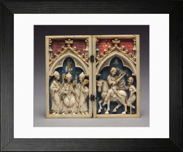 Framed Print : Diptych with Scenes from the Life of Saint Martin of Tours: The Consecration of Saint Martin Framed Print : Diptych with Scenes from the Life of Saint Martin of Tours: The Consecration of Saint Martin