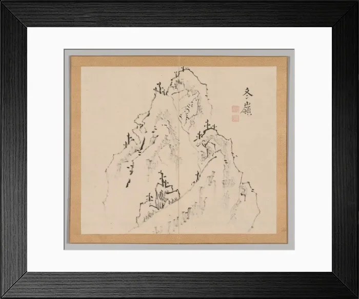 Framed Print : Double Album of Landscape Studies after Ikeno Taiga, Volume 1 (leaf 25), 18th century Framed Print : Double Album of Landscape Studies after Ikeno Taiga, Volume 1 (leaf 25), 18th century