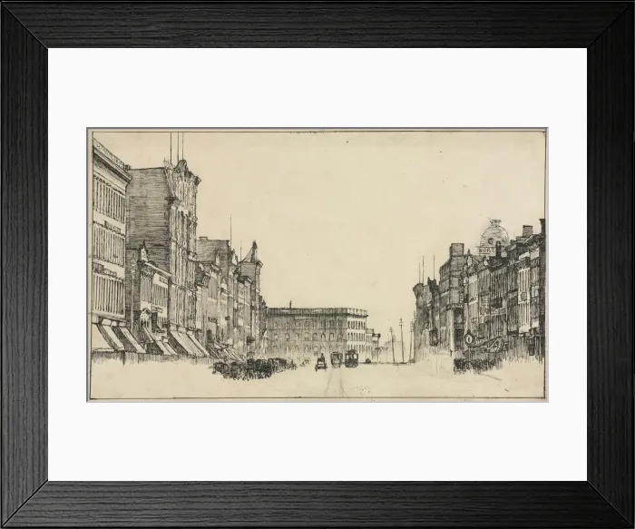 Framed Print : Downtown, Cleveland. Creator: Otto H. Bacher (American, 1856-1909) Framed Print : Downtown, Cleveland. Creator: Otto H. Bacher (American, 1856-1909)