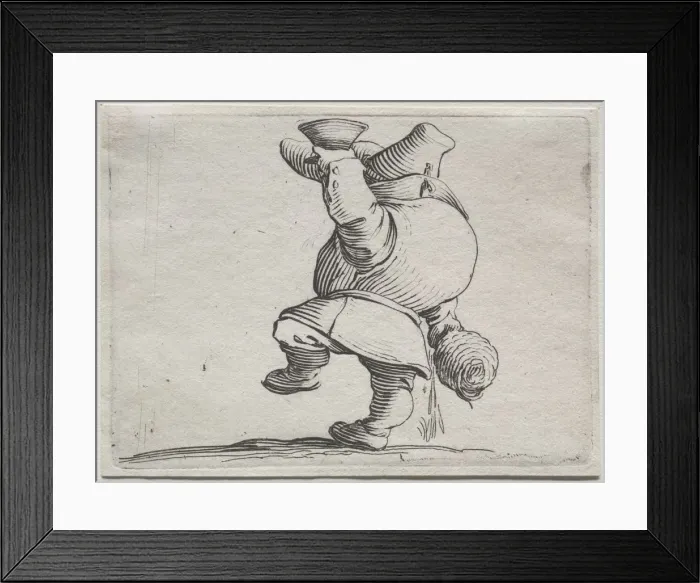 Framed Print : Drinker Seen From Behind. Creator: Jacques Callot (French, 1592-1635) Framed Print : Drinker Seen From Behind. Creator: Jacques Callot (French, 1592-1635)
