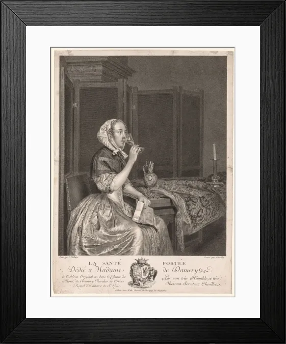 Framed Print : Drinking a Toast. Creator: Gerard ter Borch (Dutch, 1617-1681); Justus Chevillet (French Framed Print : Drinking a Toast. Creator: Gerard ter Borch (Dutch, 1617-1681); Justus Chevillet (French