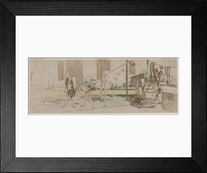 Framed Print : Dyers at Work, c. 1800. Creator: Katsushika Hokusai (Japanese, 1760-1849) Framed Print : Dyers at Work, c. 1800. Creator: Katsushika Hokusai (Japanese, 1760-1849)