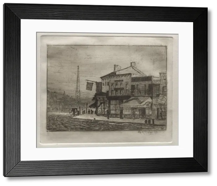 Framed Print : Eagle Street and Woodland Avenue, 1878. Creator: Otto H. Bacher (American, 1856-1909) Framed Print : Eagle Street and Woodland Avenue, 1878. Creator: Otto H. Bacher (American, 1856-1909)
