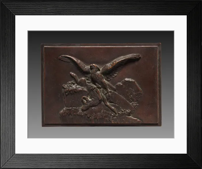 Framed Print : Eagle with Chamois, c. 1830 - 1875. Creator: Antoine-Louis Barye (French, 1796-1875) Framed Print : Eagle with Chamois, c. 1830 - 1875. Creator: Antoine-Louis Barye (French, 1796-1875)