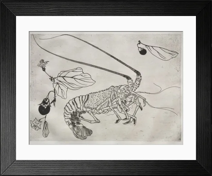 Framed Print : Dinner Service (Rousseau service): Large lobster with raised antenna (no. 21), 1866 Framed Print : Dinner Service (Rousseau service): Large lobster with raised antenna (no. 21), 1866