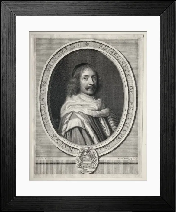 Framed Print : Pompone II de Belliere. Creator: Robert Nanteuil (French, 1623-1678) Framed Print : Pompone II de Belliere. Creator: Robert Nanteuil (French, 1623-1678)