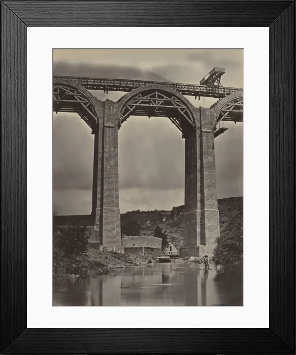 Framed Print : Pont-de-Buis, on the Doufine, France, c. 1865. Creator: Jules DuClos (French) Framed Print : Pont-de-Buis, on the Doufine, France, c. 1865. Creator: Jules DuClos (French)
