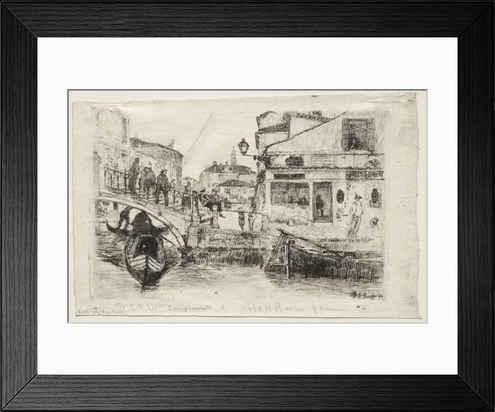 Framed Print : Ponte Tolentine, 1880. Creator: Otto H. Bacher (American, 1856-1909) Framed Print : Ponte Tolentine, 1880. Creator: Otto H. Bacher (American, 1856-1909)