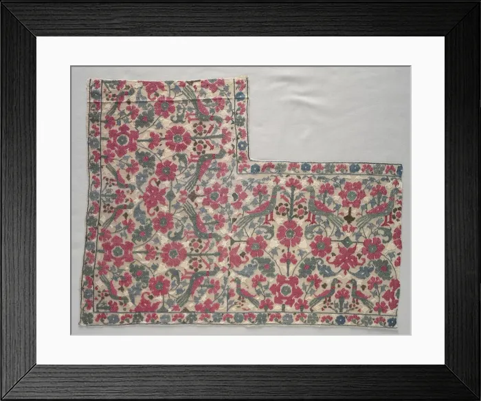 Framed Print : Portion of a Bed Sheet or Valance, 1500s - 1600s. Creator: Unknown Framed Print : Portion of a Bed Sheet or Valance, 1500s - 1600s. Creator: Unknown