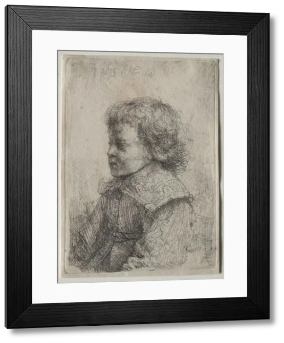 Framed Print : Portrait of a Boy in Profile, 1641. Creator: Rembrandt van Rijn (Dutch, 1606-1669) Framed Print : Portrait of a Boy in Profile, 1641. Creator: Rembrandt van Rijn (Dutch, 1606-1669)