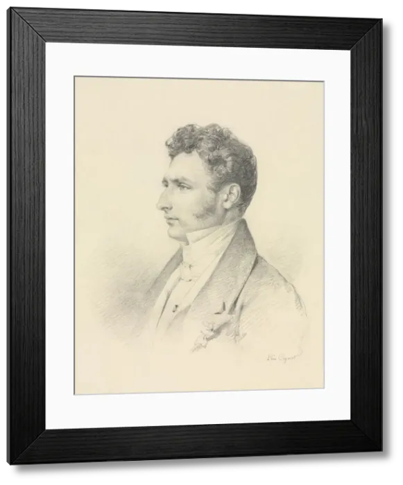 Framed Print : Portrait of a Gentleman, c. 1835. Creator: Leon Cogniet (French, 1794-1880) Framed Print : Portrait of a Gentleman, c. 1835. Creator: Leon Cogniet (French, 1794-1880)